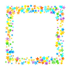 Rainbow Festive Confetti. Carnival Star Falling.