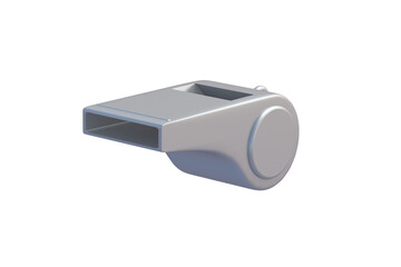 One sports whistle isolated on white background. 3d render