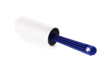 Lint roller on white background