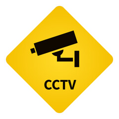 Warning Sign. CCTV. Video Surveillance.