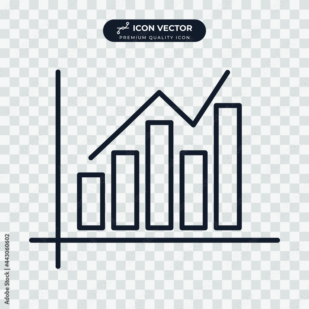 Poster graph analysis icon symbol template for graphic and web design collection logo vector illustration