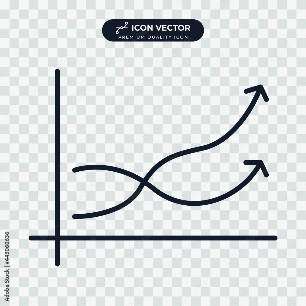 Poster graph analysis icon symbol template for graphic and web design collection logo vector illustration