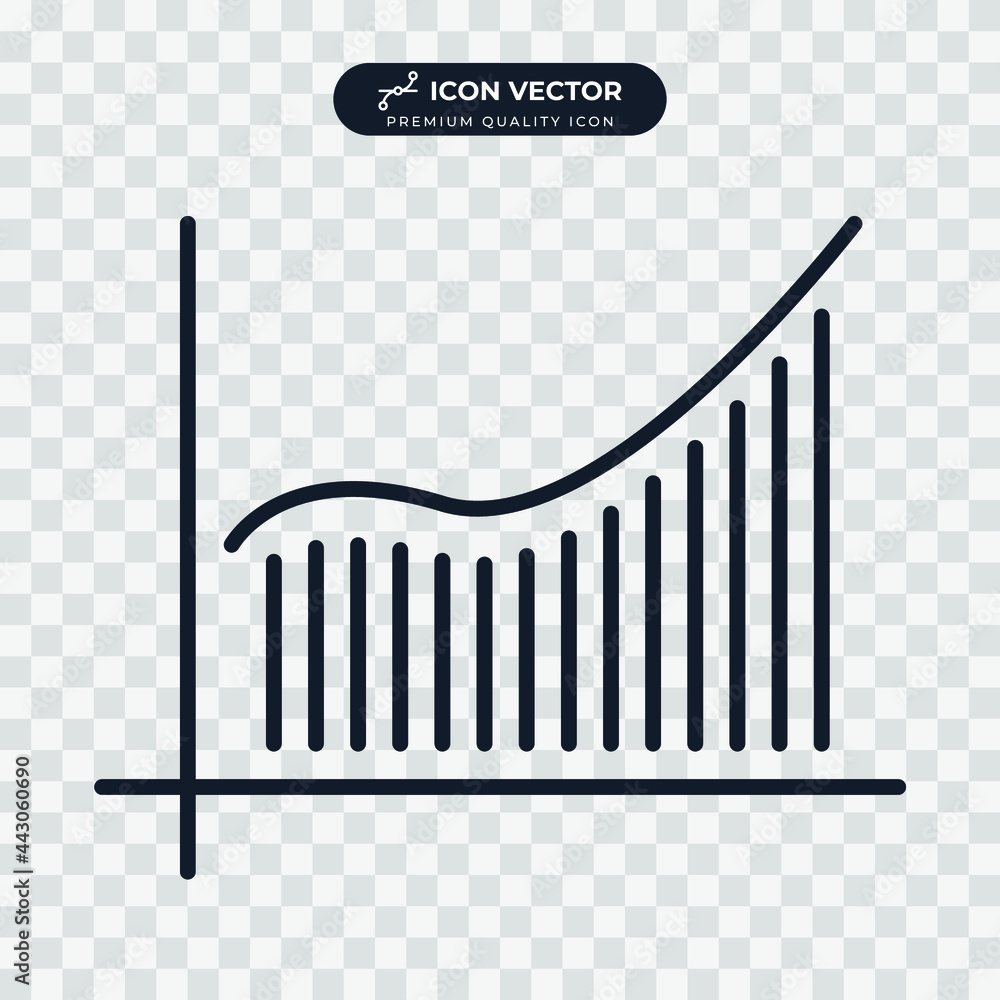 Poster graph analysis icon symbol template for graphic and web design collection logo vector illustration