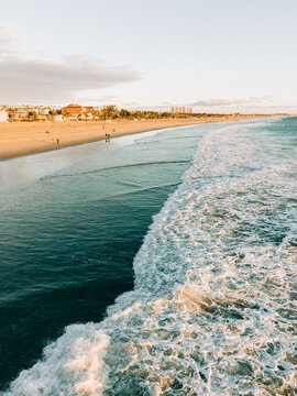 Nice views of the Santa Monica beach seen from above