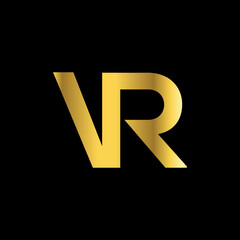 Fototapeta premium Design Vector Flat Minimalist Initial Letter V R