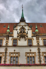 Fototapeta premium Facade of the Town Hall building of Olomouc, Czech Republic