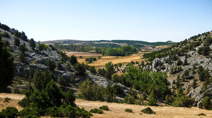 Paisajes de montaña rural de España.