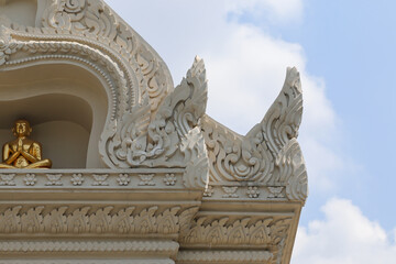 Wat Rajathiwatwihan temple in Bangkok, Thailand. The public temple in Thai-Khmer-Western art style.
