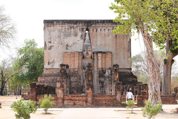 Phra Ajana in the Mandapa at Wat Si Chum, Sukhothai, Thailand.