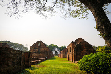 King Narai statue in King Narai's Palace (Phra Narai Ratchanivet) in Lopburi in Somdet Phra Narai...
