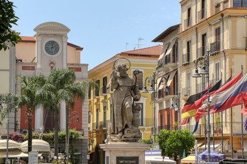 Fototapeta na wymiar Monument to Sant'Antonio Abate (Anthony the Great), Patron Saint of Sorrento, Campania, Italy 