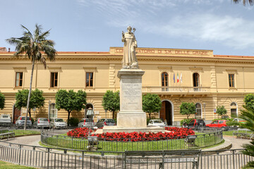 Fototapeta na wymiar Sant'Antonio Abate (Anthony the Great) square, Patron Saint of Sorrento, Campania, Italy
