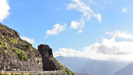 hiker in the mountains