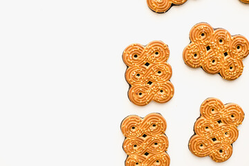 confectionery, cookies on a white background