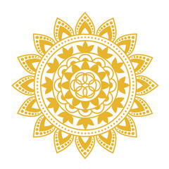 gold and flower mandala