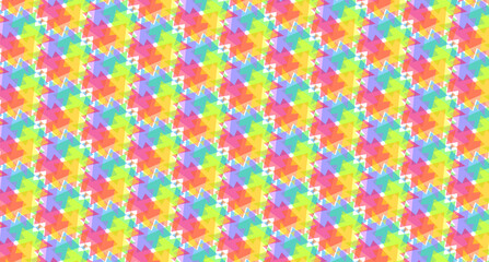 repetitive abstract geometric rainbow pattern-6p1a