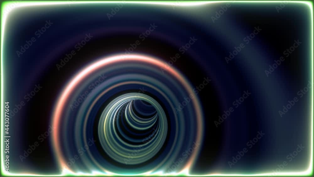 Poster abstract energy tunnel in space. energy force fields tunnel in outer space. vortex energy flows