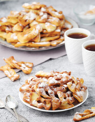 Angel wings, traditional sweet crisp pastry	