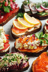 Smorrebrod is a traditional Scandinavian open-faced sandwich