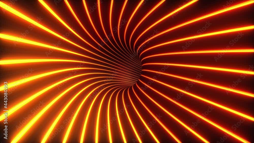 Poster abstract energy tunnel in space. energy force fields tunnel in outer space. vortex energy flows