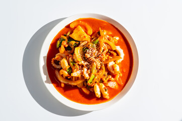 spicy stir-fried octopus, Korean food 'nakji bokkeum'