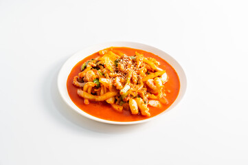 spicy stir-fried octopus, Korean food 'nakji bokkeum'