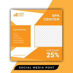 Beauty and spa center social media post