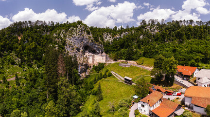Predjama castle is a unique cave what built in a cave entrance. Renessiance style fortress from...