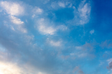 Beautiful clouds against the blue sky.