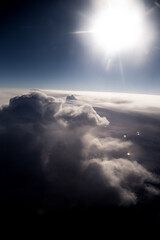 Textured clouds view from a plane