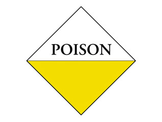 Toxicity label color, highly toxic indication Sign, illustration image