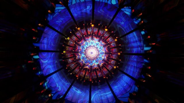 Hypnotizing new age psychedelic trippy tunnel vj loop 4k meditate yoga spiritual awakening kaleidoscope light