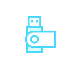 Vector illustration, flash disk icon design template