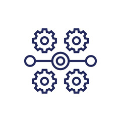 streamline process line icon, vector