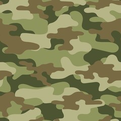 Fototapeta premium green Camouflage seamless pattern.Military camo.Print Vector