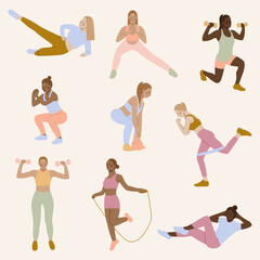 Women working out