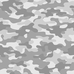 grey Camouflage seamless pattern.Military camo.Print Vector