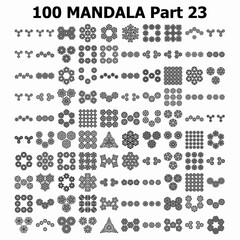 Various Pattern collections 100 Mandala pattern set Doodles freehand part 23