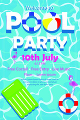 Amazing Pool Party Poster For Social Media