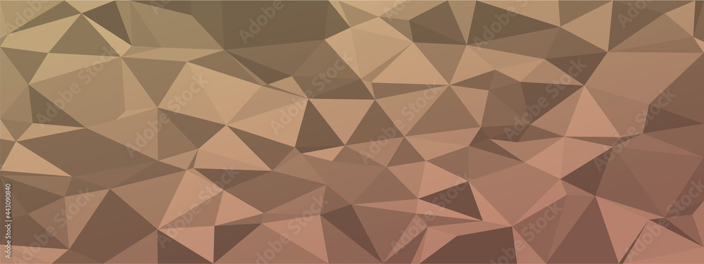 Wall mural low poly abstract background. dark natural colors chaotic triangles of variable size and rotation. m