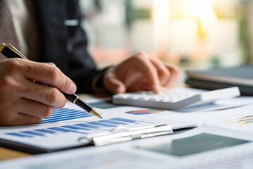 Fototapeta premium Business Consulting meeting working and brainstorming new business project finance investment concept.