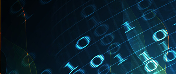 Quantum processing. Deep learning artificial intelligence. Future new technology  for business or science presentation