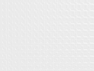 Abstract clean white texture wall 3d rendering. Geometry square shape vintage soft mosaic tracery and rough surface as cement, paper or wooden whiten background for text space creative design artwork.