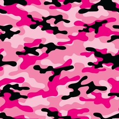 Fototapeta na wymiar Camouflage texture seamless. Abstract military pink camouflage background for fabric. Vector illustration