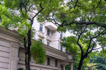 European-style retro buildings and western architecture in Shamian, Guangzhou, China