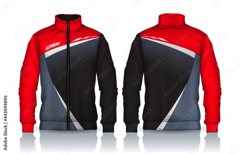 Wall mural Jacket Design. Sportswear. Track front and back view - Wall murals