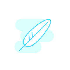 Vector illustration, feather icon design template
