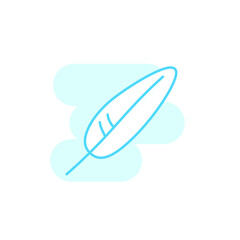 Vector illustration, feather icon design template