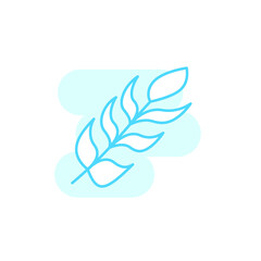 Vector illustration, feather icon design template