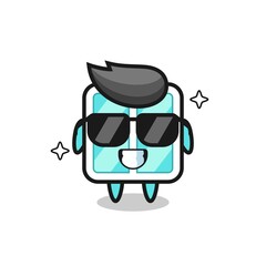 Cartoon mascot of window with cool gesture